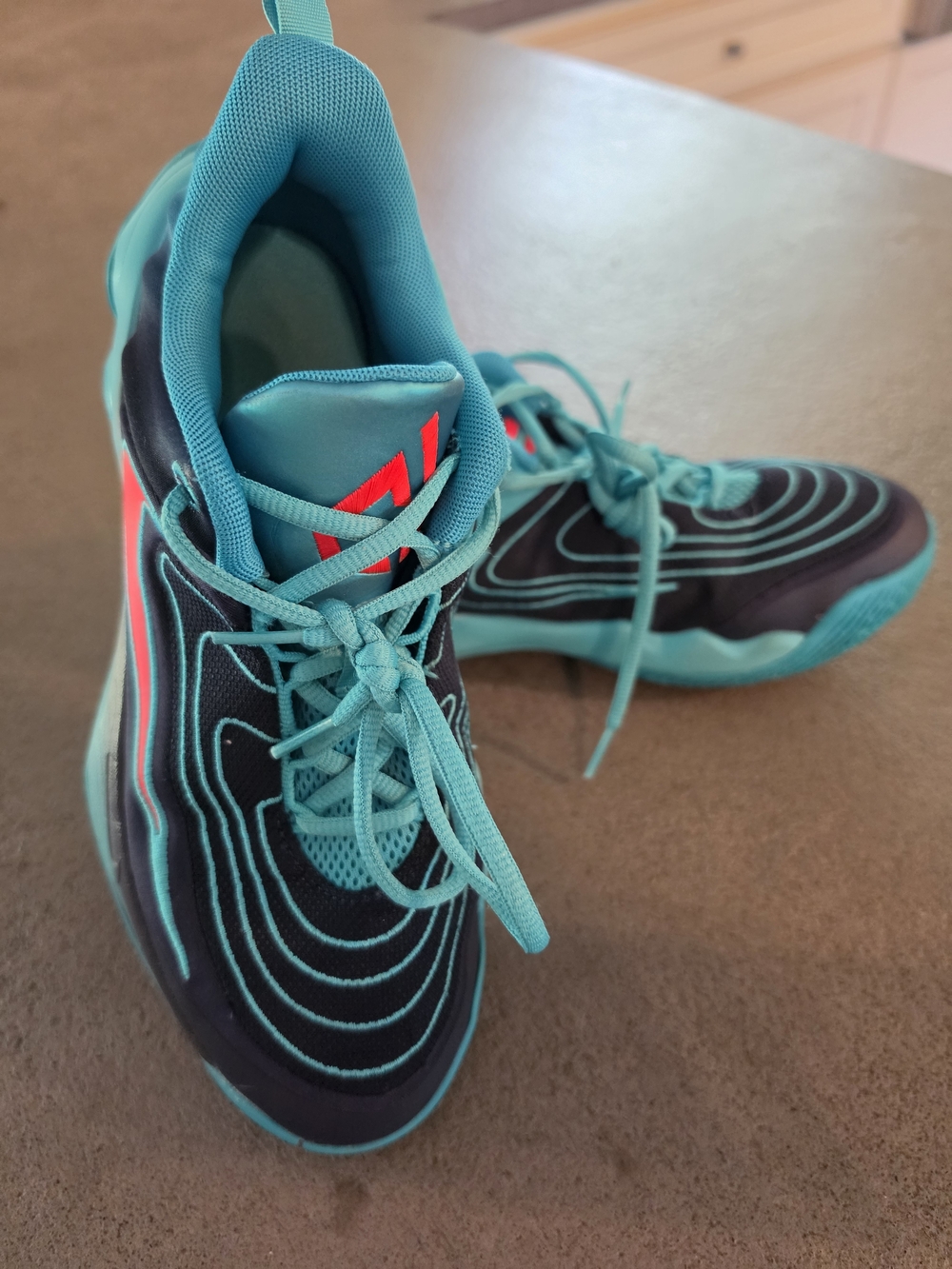 Nike Teal and Coral Athletic Sneakers
